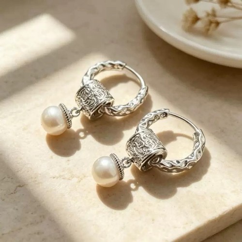 925 silver vintage - silver, pearl